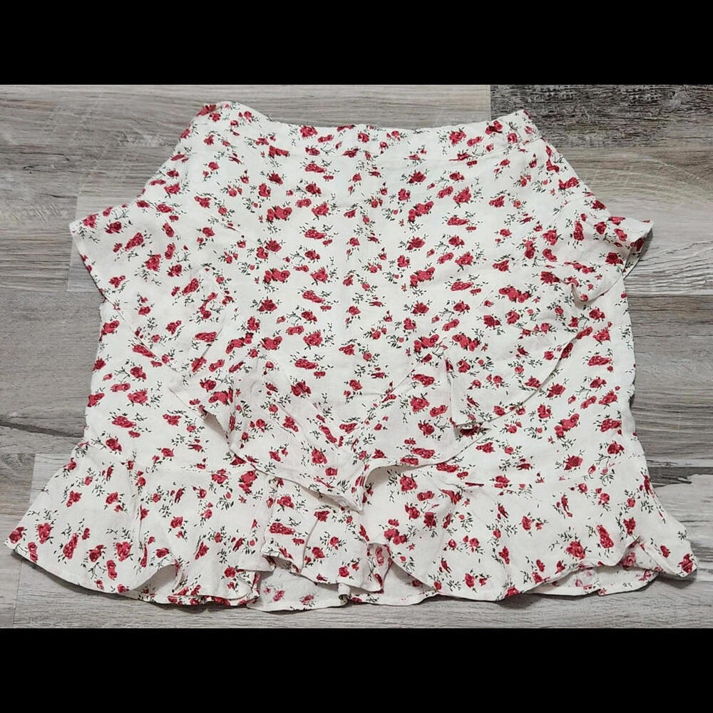 Bardot Junior Skirt Size 16 Girls White Pink Floral